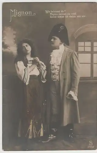 (77404) Foto AK Herr mit junger Frau "Mignon", vor 1945