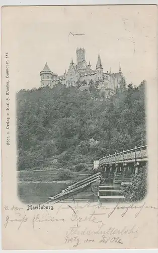 (77314) AK Schulenburg, Pattensen, Schloss Marienburg 1899