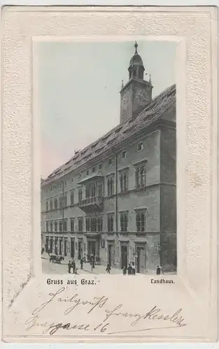 (77307) AK Gruß aus Graz, Landhaus 1902