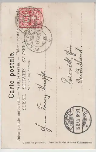 (77305) AK Taminaschlucht, Ragaz, Reliefkarte 1902