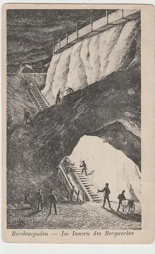 (77179) Künstler AK Bergwerk Berchtesgaden, Inneres, vor 1945