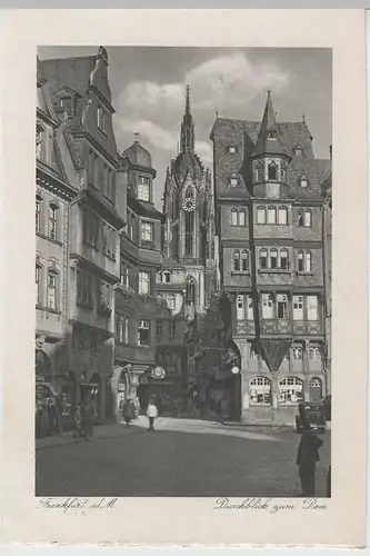 (77056) AK Frankfurt a.M., Durchblick zum Dom, 1939