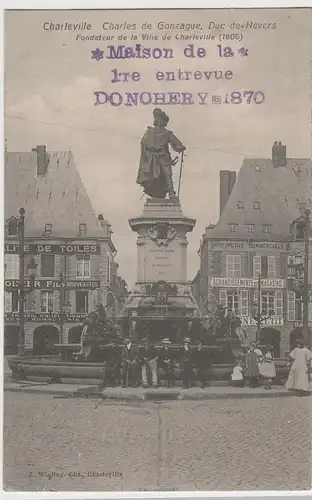 (76991) AK Charleville, Monument Charles de Gonzague, Feldpost 1915