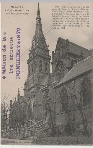 (76984) AK Mézières, L'Eglise Notre-Dame, Feldpost 1915