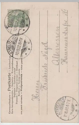(76928) AK zwei Herren "Karl Heinz, morgen fahren wir nach Heidelberg", 1902
