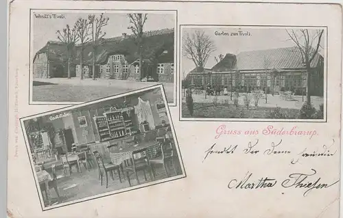 (76783) AK Gruss aus Süderbrarup, Tivoli Mehrbildkarte um 1900