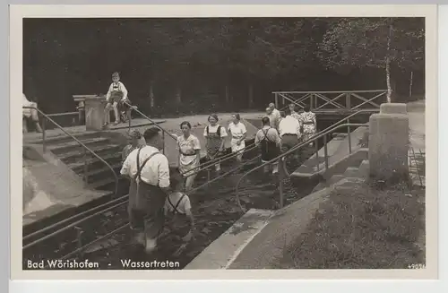 (76754) Foto AK Bad Wörishofen, Wassertreten i.d. Kuranstalt, 1942