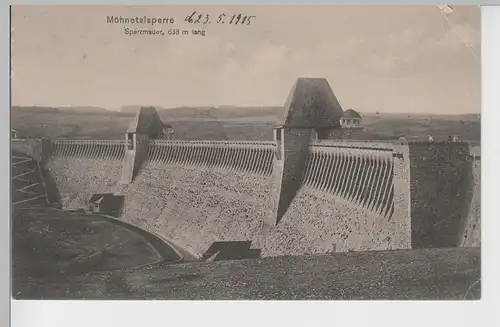 (76721) AK Möhnesee, Möhnetalsperre 1915