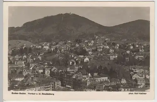 (76569) Foto AK Baden Baden, Merkur und kleiner Staufenberg, 1944