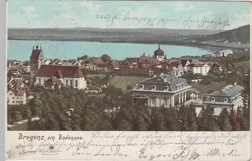 (76492) AK Bregenz, Bodensee, Panorama 1906