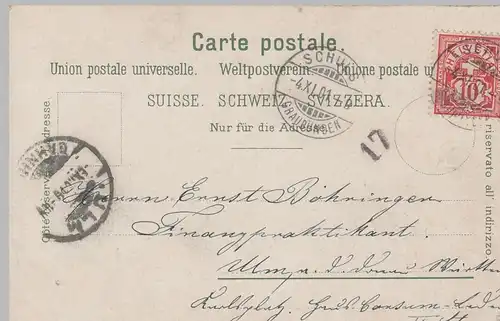 (76481) AK Tarasp, Ort mit Schloss Tarasp 1901