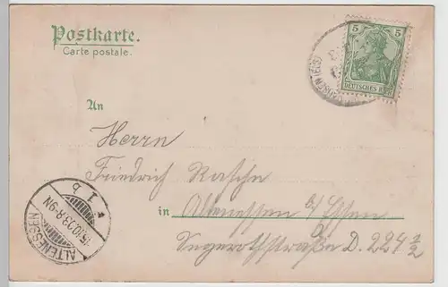 (76462) AK Gruß aus Straßburg, Strasbourg, Panorama 1903