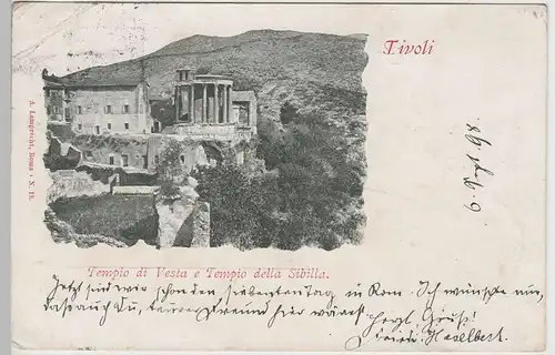 (76432) AK Tivoli, Latium, Tempi della Sibilla e di Vesta, Tempel 1898
