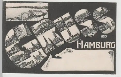 (76426) AK Gruß aus Hamburg, Mehrbild, vor 1945