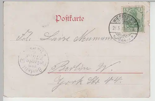 (76352) AK Schloss Wiesenburg, Mark 1903