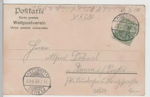 (76314) AK Sächs. Schweiz, Schandau, Ortsansicht 1905