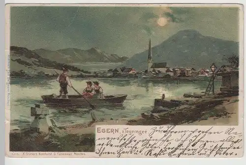 (76032) Künstler AK Egern am Tegernsee, um 1900