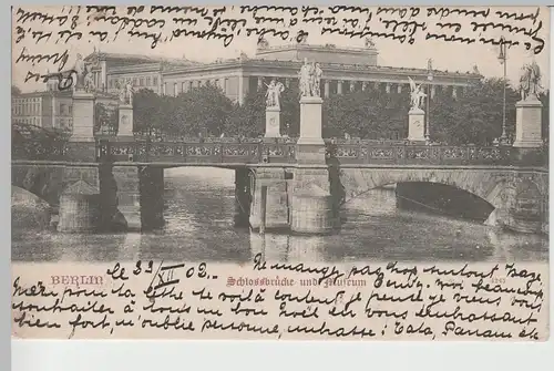 (76007) AK Berlin, Schlossbrücke, Museum 1902