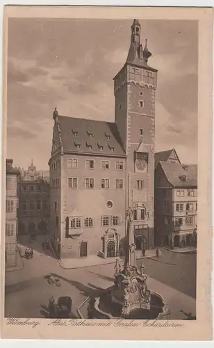 (75738) AK Würzburg, Altes Rathaus, aus Leporello vor 1945