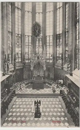 (75626) AK Aachen, Dom, Chor mit Strahlenkranzmadonna, um 1905