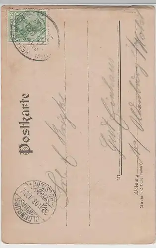 (75573) AK Gruß aus Lübeck, Holstentor 1903