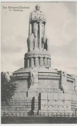 (75557) AK Hamburg, Bismarck Denkmal, vor 1945