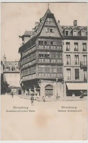 (75541) AK Straßburg, Strasbourg, Haus Kammerzell, bis um 1905