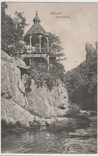 (75423) AK Harz, Bodetal, Kronentempel 1907