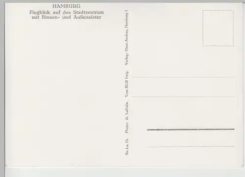 (75286) Foto AK Hamburg, Flugblick auf das Stadtzentrum, 1933-45