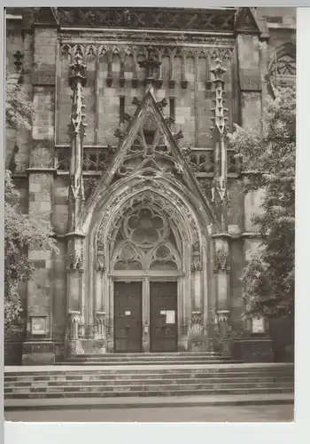 (75220) Foto AK Leipzig, Portal der Thomaskirche 1973