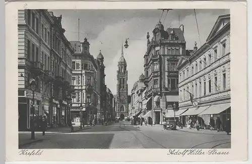 (75178) AK Krefeld, Adolf Hitler-Straße 1939