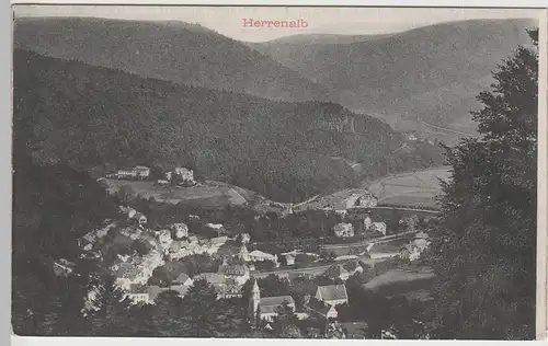 (75161) AK Herrenalb, Gesamtansicht, vor 1920