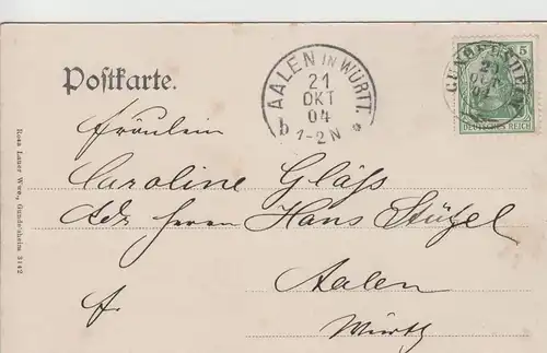 (75158) AK Gruss aus Gundelsheim, Neckarpartie m. Schloss Horneck 1904