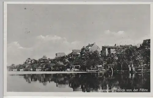 (75153) AK Strausberg, Blick von der Fähre, 1930