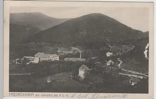 (75095) AK Friedrichsheim bei Kandern, um 1925