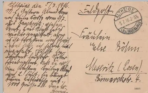 (75060) AK Altheide, Polanica-Zdrój, Kurhaus, Feldpost 1916