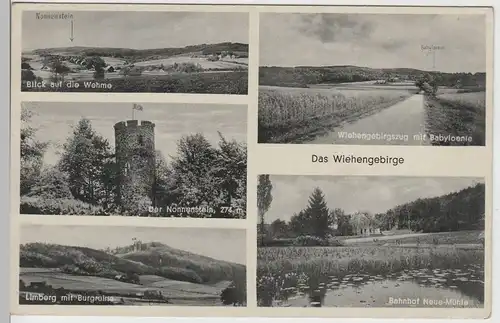 (75055) AK Das Wiehengebirge, Mehrbildkarte, Feldpost 1943