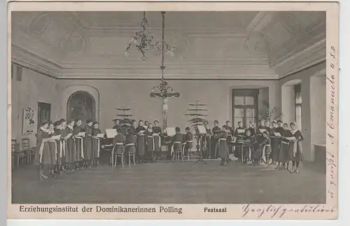 (75028) AK Polling (Weilheim), Erziehungsinstitut d. Dominikanerinnen 1921