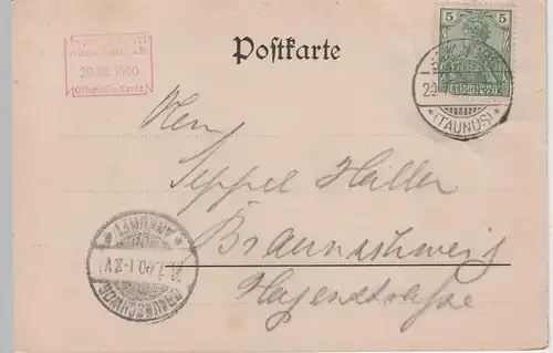 (74970) AK Gruss von der Saalburg bei Homburg v.d. Höhe, Porta Decumana