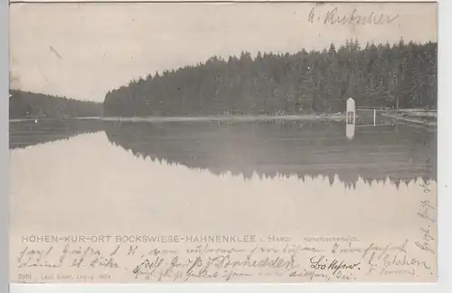 (74922) AK Bockswiese-Hahnenklee, Kuttelbacherteich, 1904