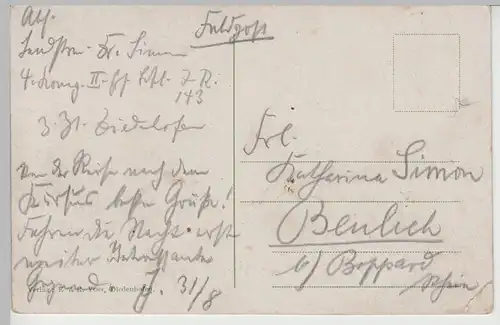 (74918) AK Diedenhofen, Thionville, Luxemburger Tor-Platz, 1914-18