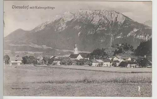 (74914) AK Oberaudorf, Ansicht mit Kaisergebirge, 1907