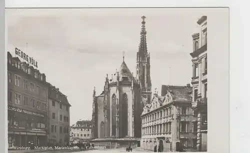 (74857) Foto AK Würzburg, Marktplatz, Marienkapelle und Falkenhaus, vor 1945