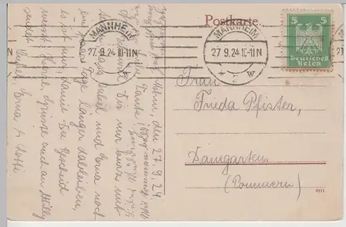 (74819) AK Mannheim, Friedrichspark 1924