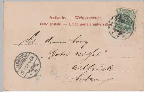 (74774) AK Konstanz, Hafen, 1902