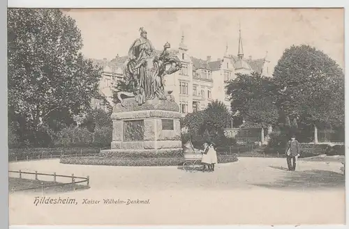 (74703) AK Hildesheim, Kaiser Wilhelm Denkmal, vor 1910