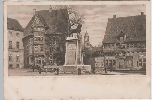 (74700) AK Braunschweig, Löwensäule auf dem Burgplatz, bis 1905