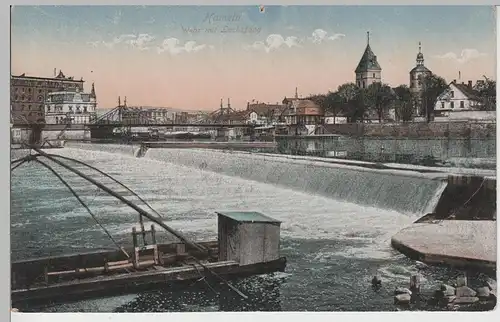 (74681) AK Hameln, Wehr mit Lachsfang, vor 1920