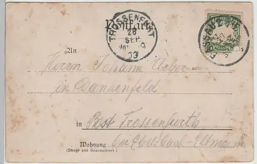 (74613) AK Passau, Nieder- und Oberhaus, 1903