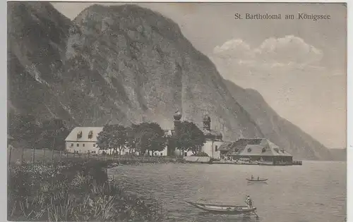 (74535) AK St. Bartholomä am Königssee, 1913